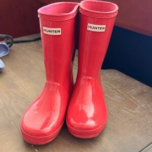 Hunter Kids Red Boots